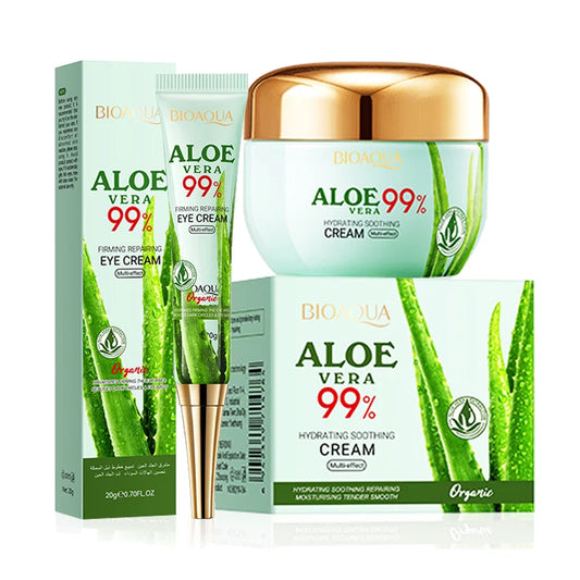 Aloe Vera Face & Eye Cream Set – Hydrating Duo