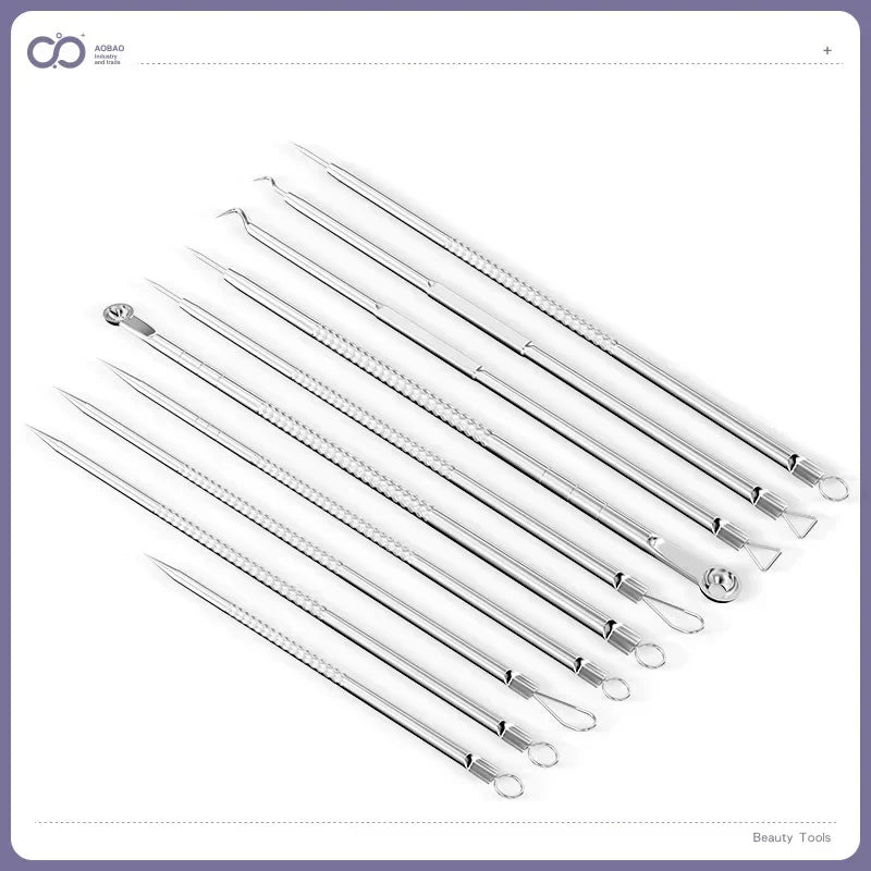 Ingrown Hair Tweezers And Blackhead Removal Needle Set