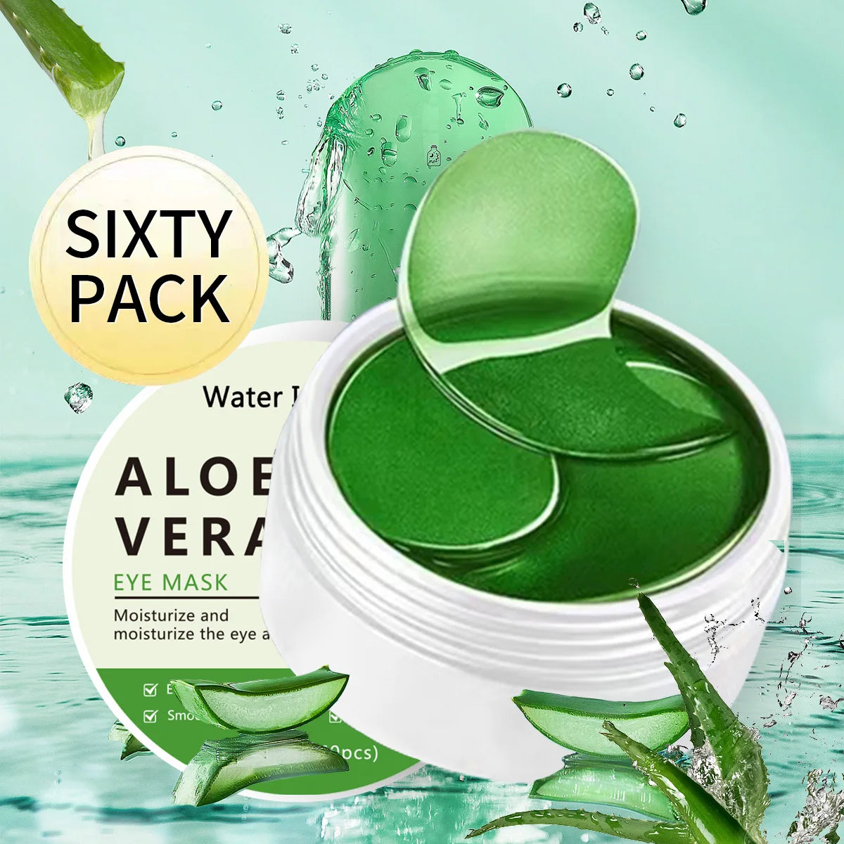 Aloe Vera Collagen Eye Masks – Hydrating Anti‑Dark Circles