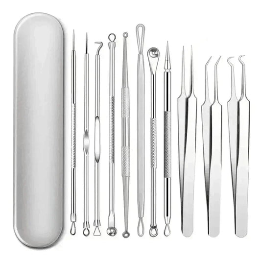 Ingrown Hair Tweezers And Blackhead Removal Needle Set