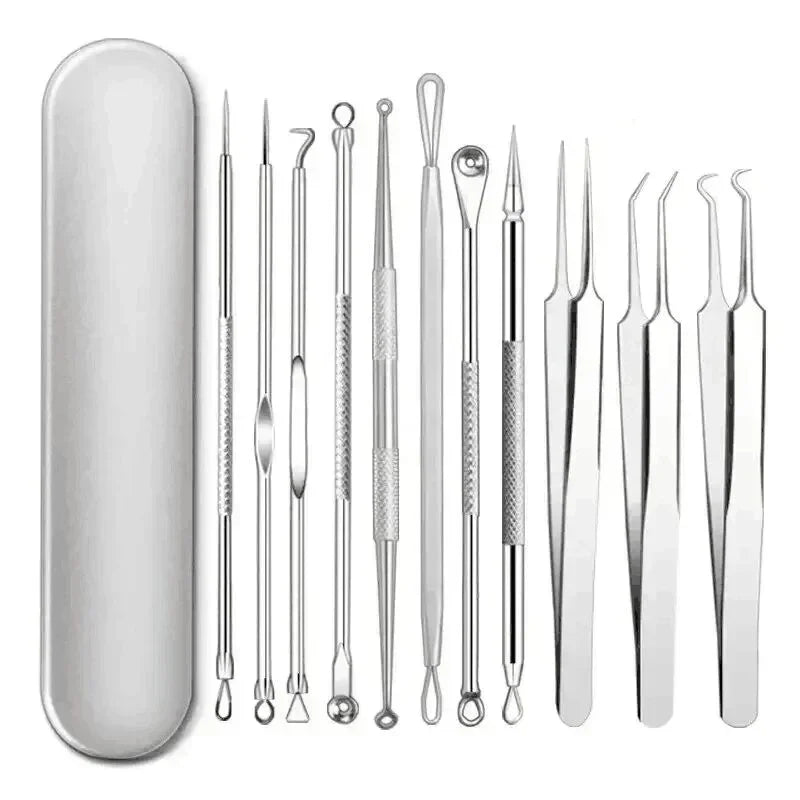 Ingrown Hair Tweezers And Blackhead Removal Needle Set